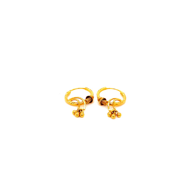 22K YG Hoop Earring-1pair