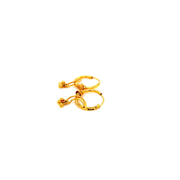 22K YG Hoop Earring-1pair