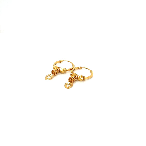 22K YG Hoop Earring-1pair