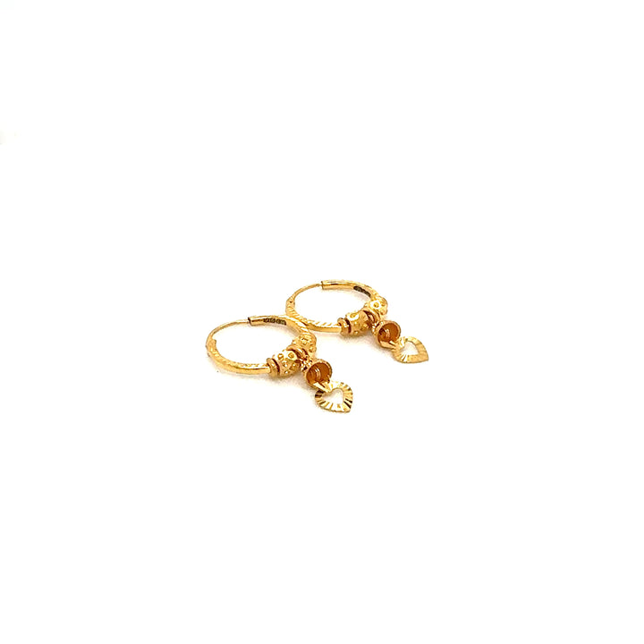 22K YG Hoop Earring-1pair