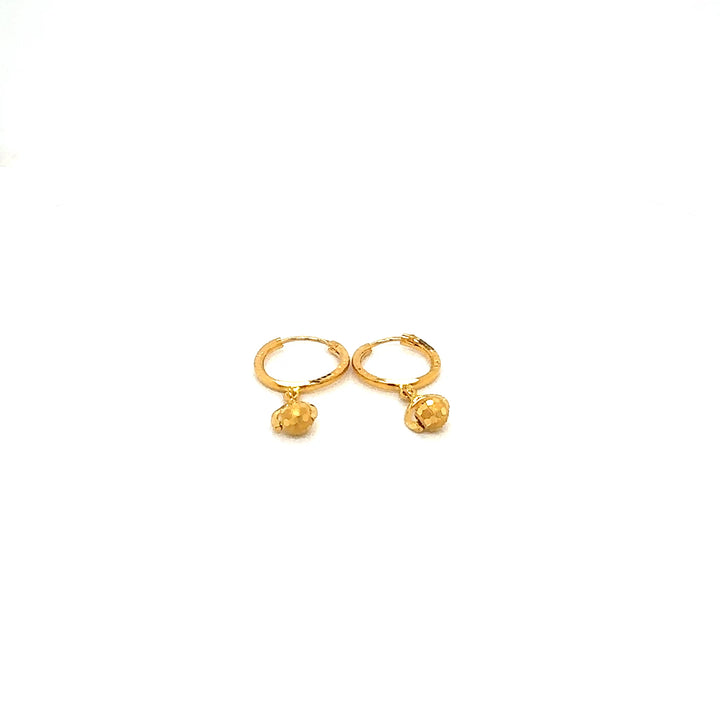 22K YG Hoop Earring-1pair