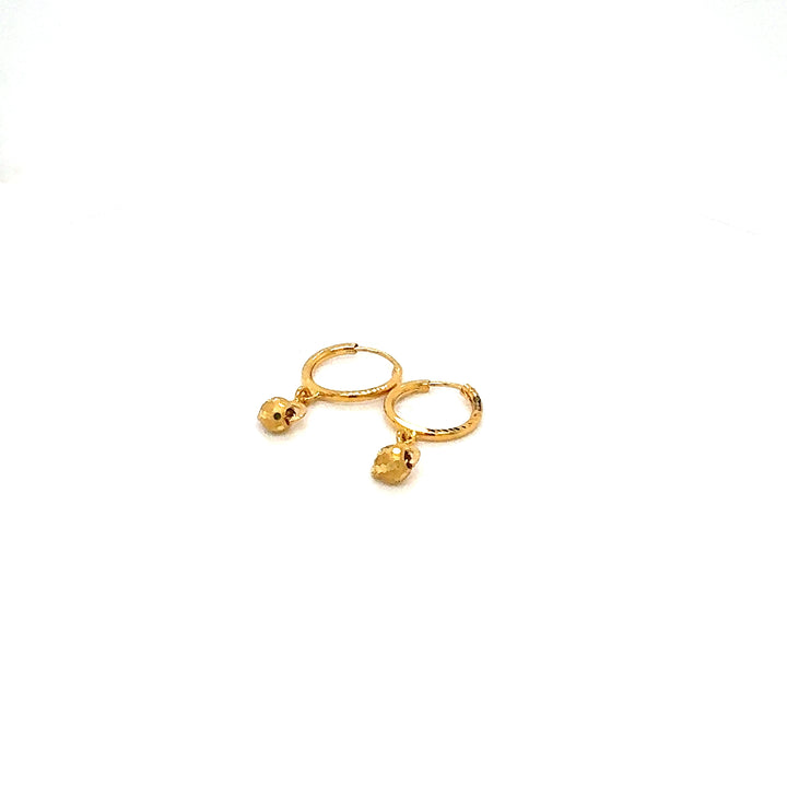 22K YG Hoop Earring-1pair