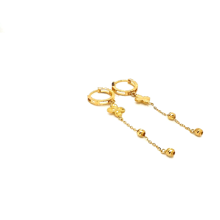 22K YG Hoop Earring-1pair