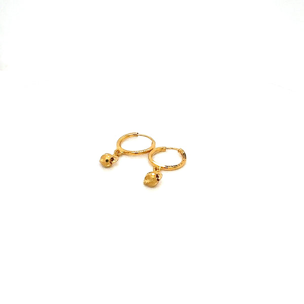 22K YG Hoop Earring-1pair