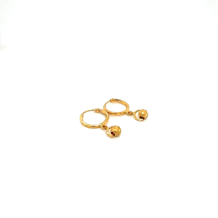 22K YG Hoop Earring-1pair
