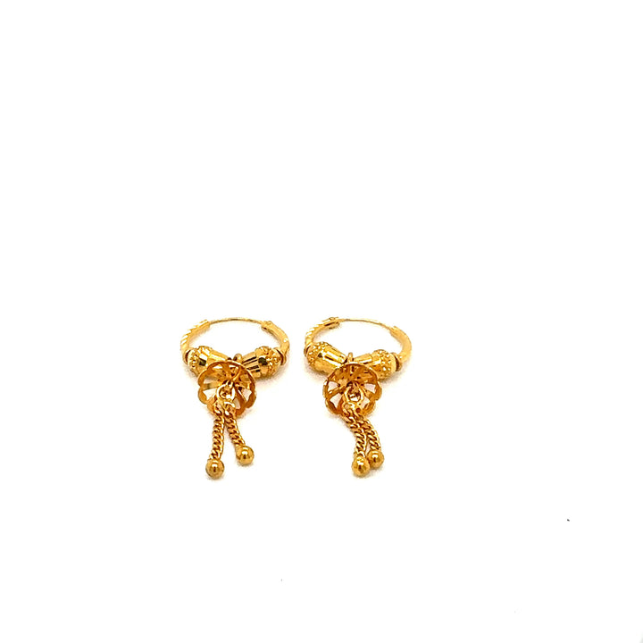 22K YG Hoop Earring-1pair