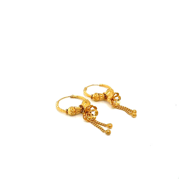 22K YG Hoop Earring-1pair