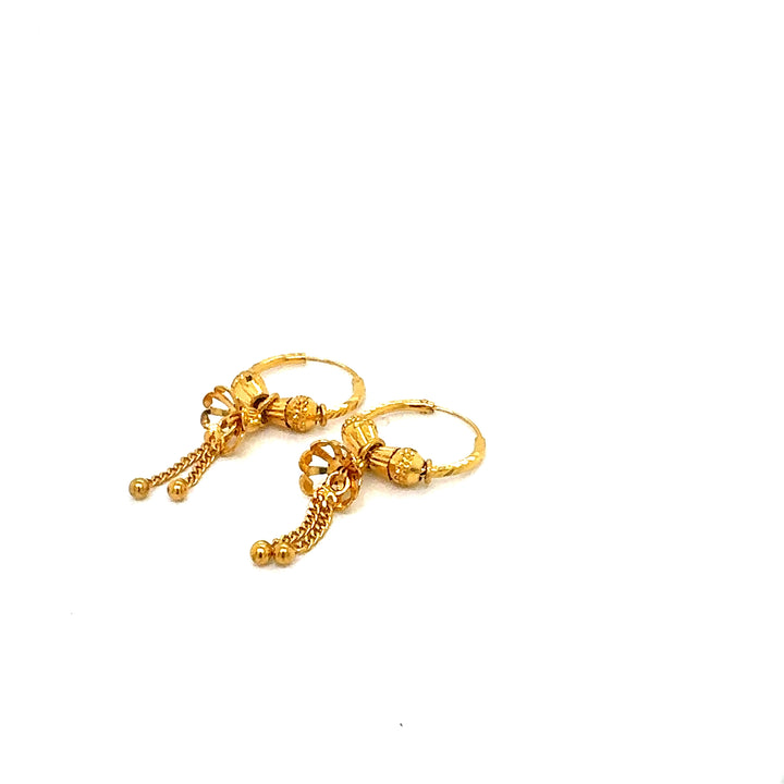 22K YG Hoop Earring-1pair