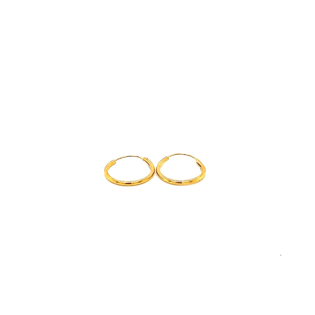 22K YG Hoop Earring-1pair