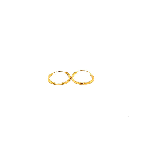 22K YG Hoop Earring-1pair