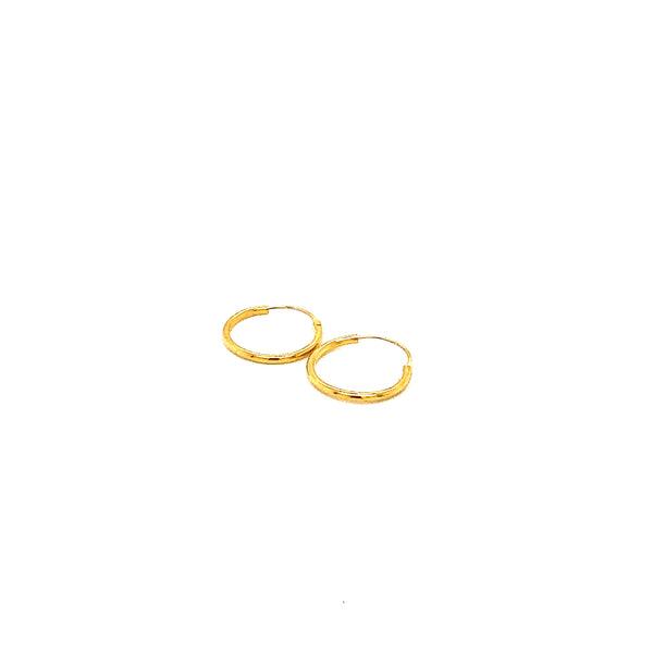 22K YG Hoop Earring-1pair