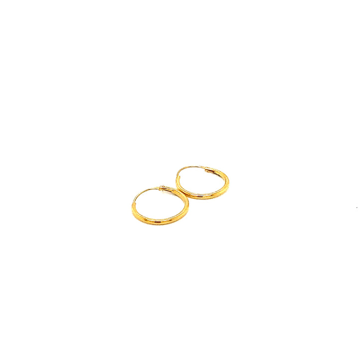 22K YG Hoop Earring-1pair