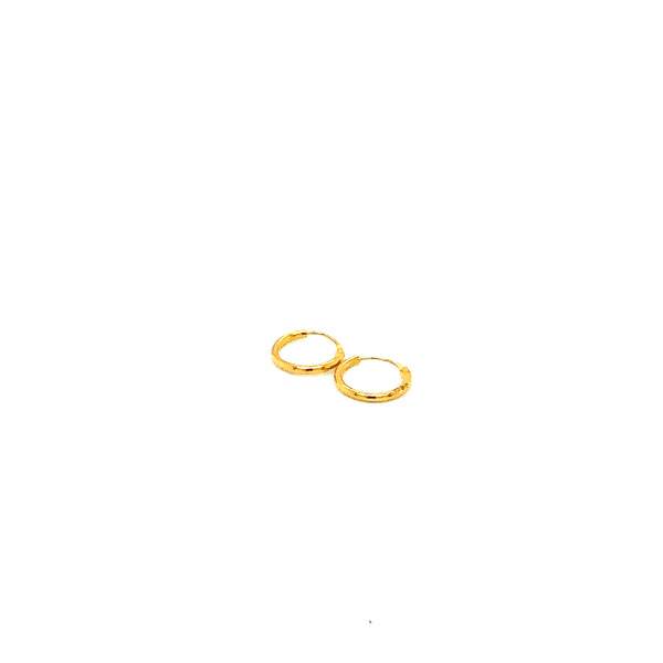 22K YG Hoop Earring-1pair