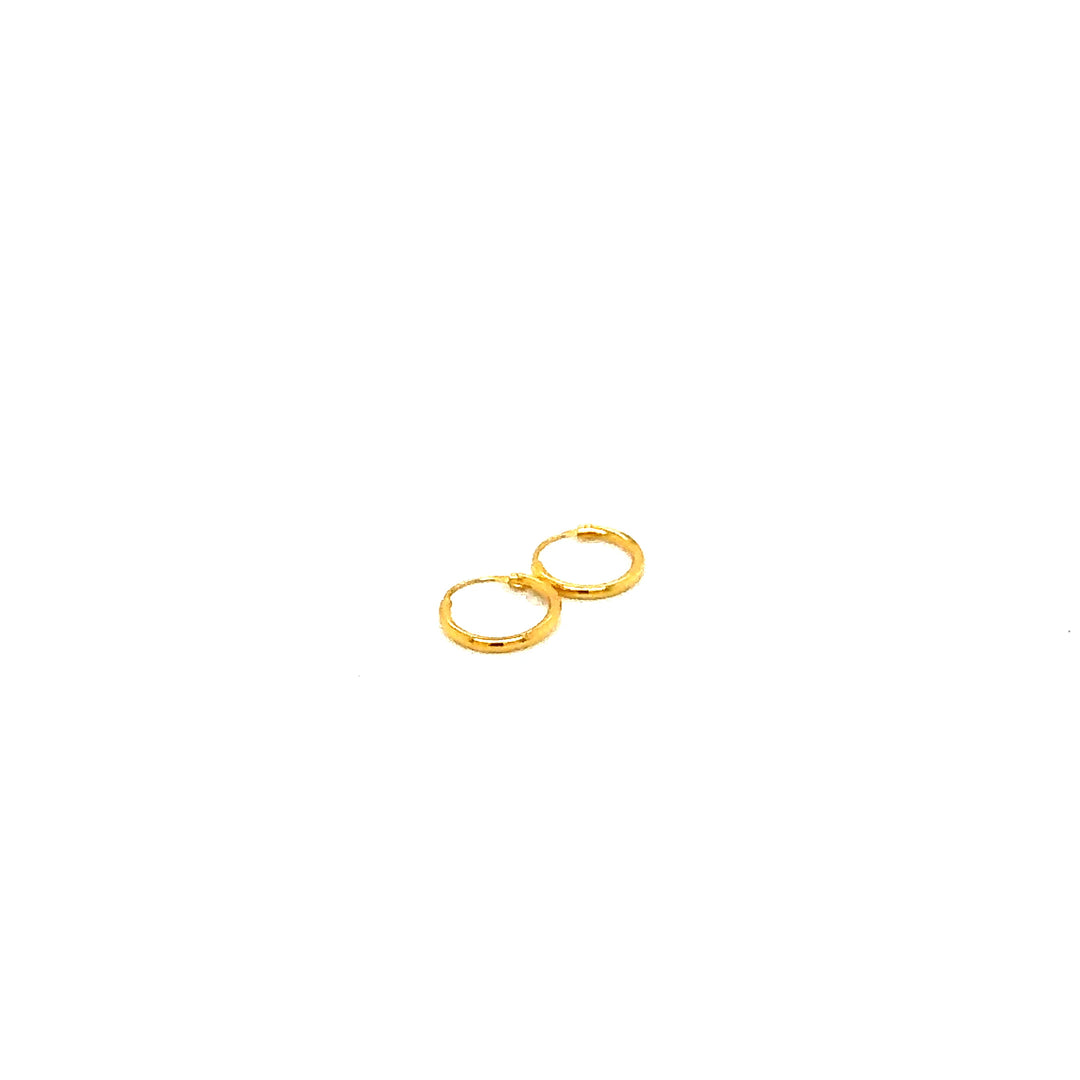 22K YG Hoop Earring-1pair