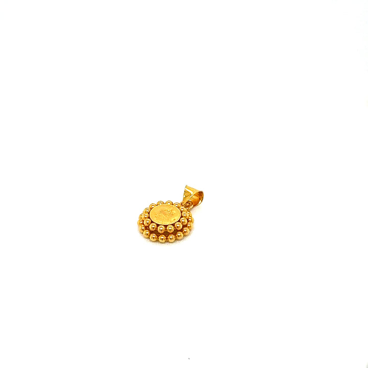 22K YG Laxmi Pendant-1pc