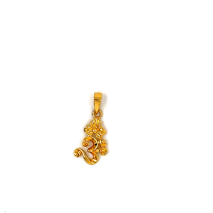 22K YG OM Pendant-1pc