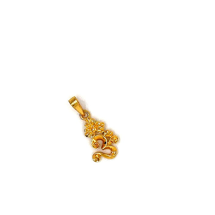 22K YG OM Pendant-1pc