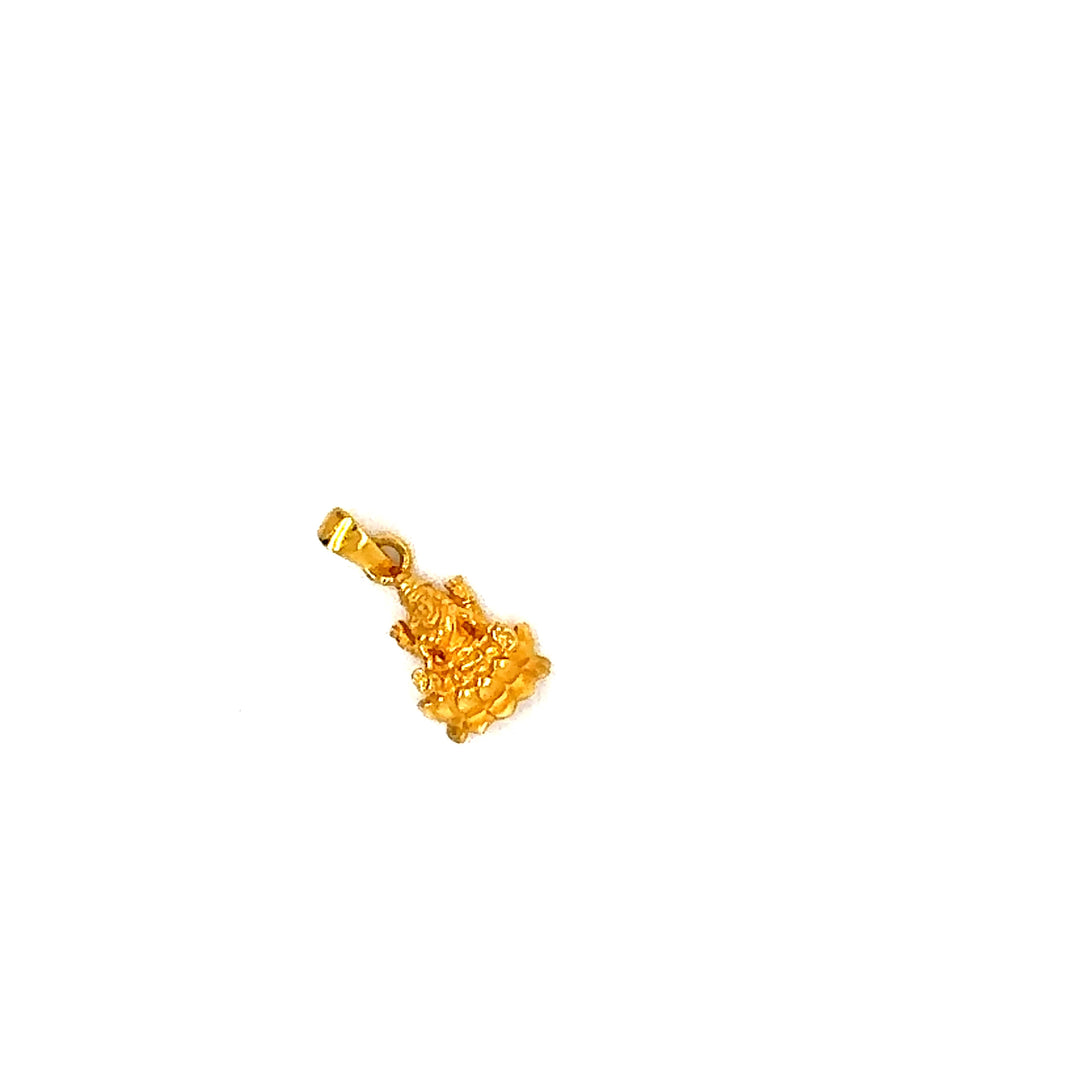 22K YG Laxmi Pendant-1pc