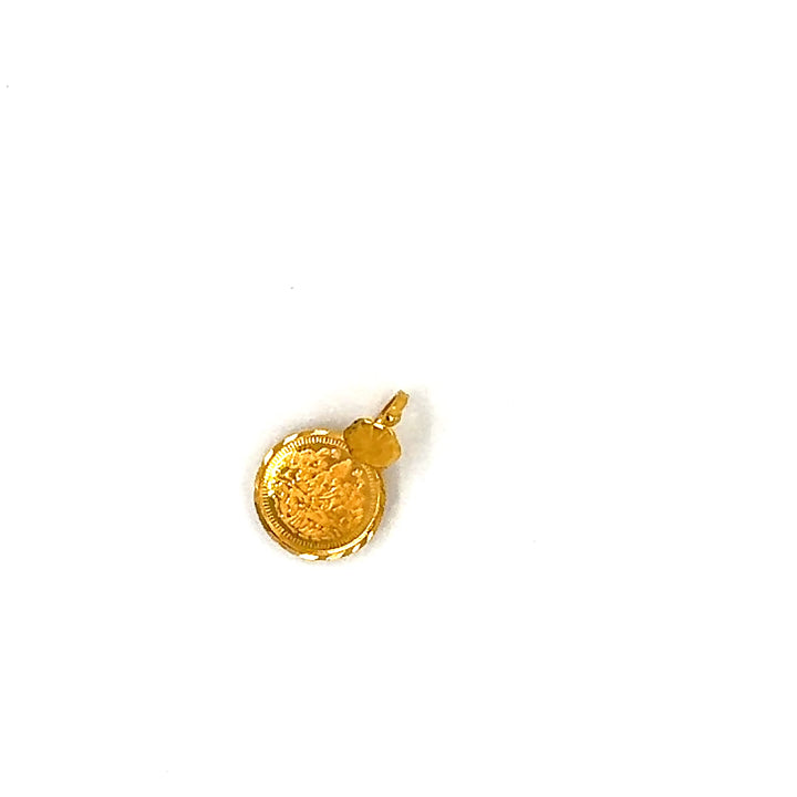 22K YG Laxmi Pendant-1pc