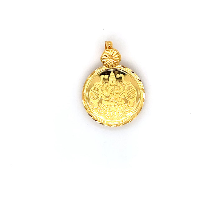 22K YG Laxmi Pendant-1pc