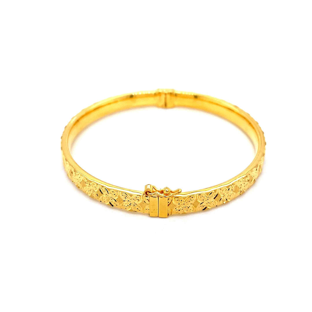 22K YG Screw Bangle-1pc