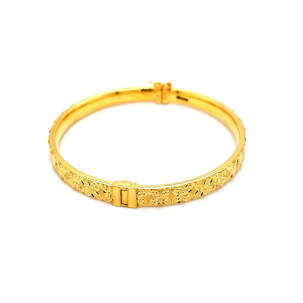 22K YG Screw Bangle-1pc
