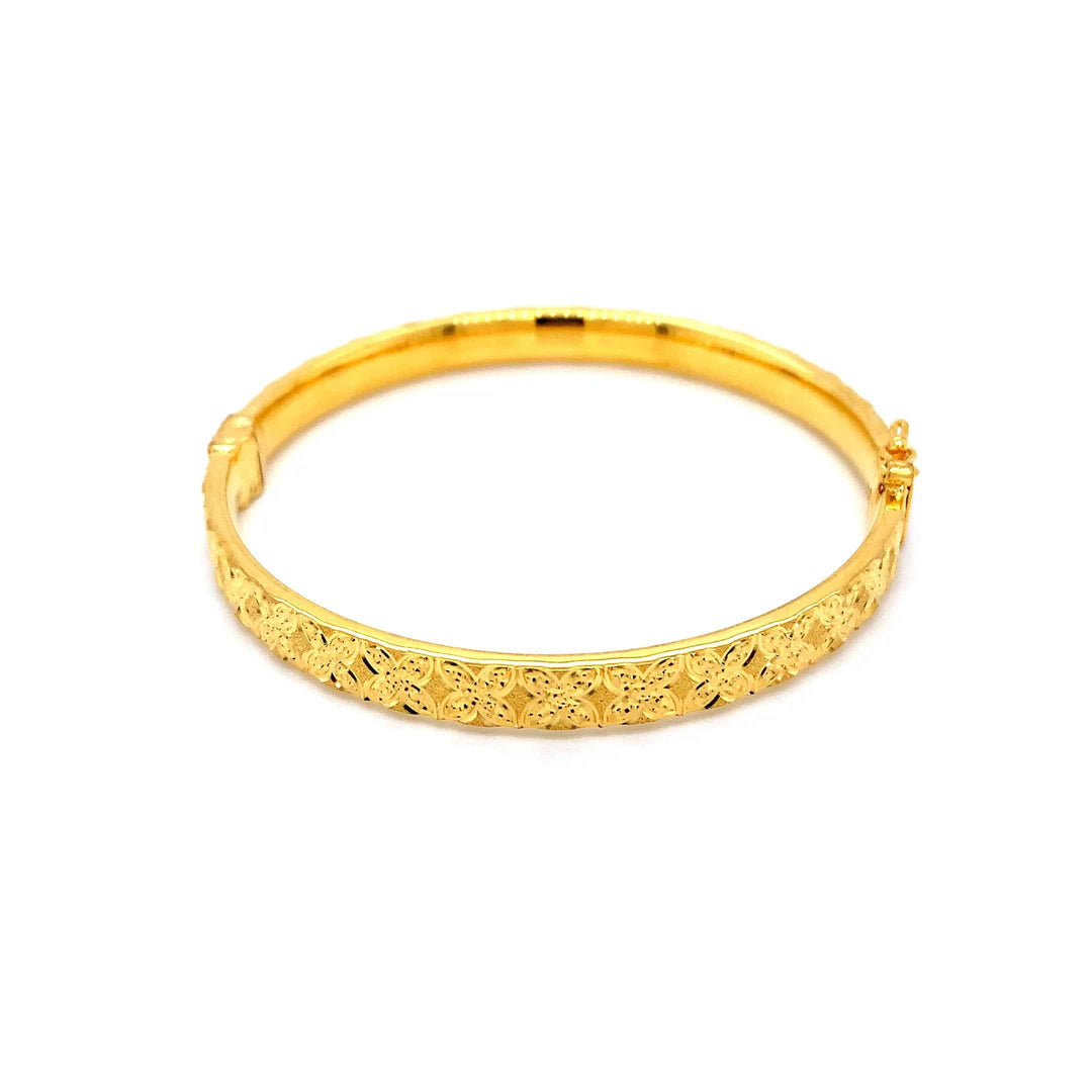 22K YG Screw Bangle-1pc