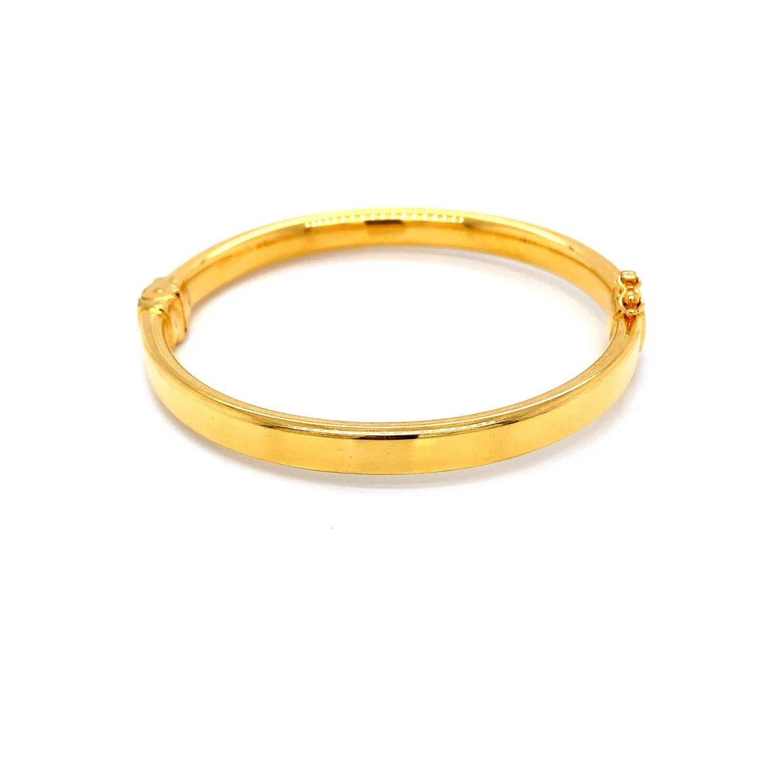 22K YG Screw Bangle-1pc