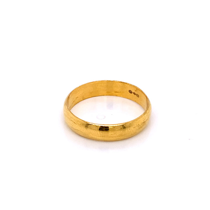 22K YG Plain Band Ring-1pc