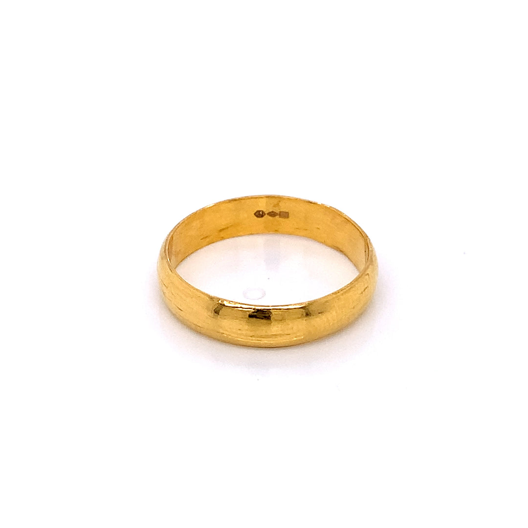 22K YG Plain Band Ring-1pc
