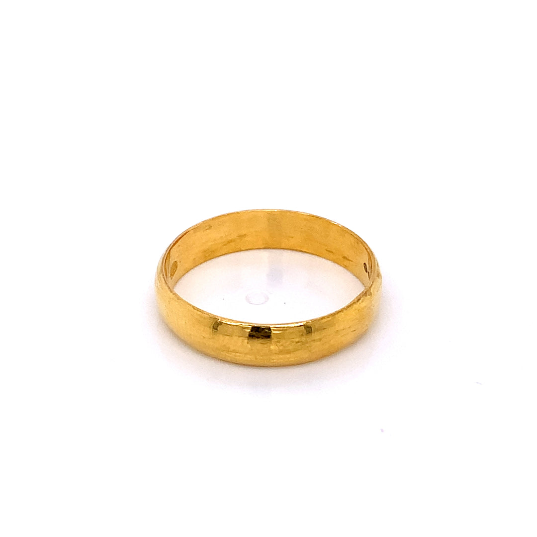22K YG Plain Band Ring-1pc