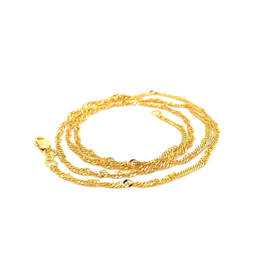 22K YG Link Chain-1pc