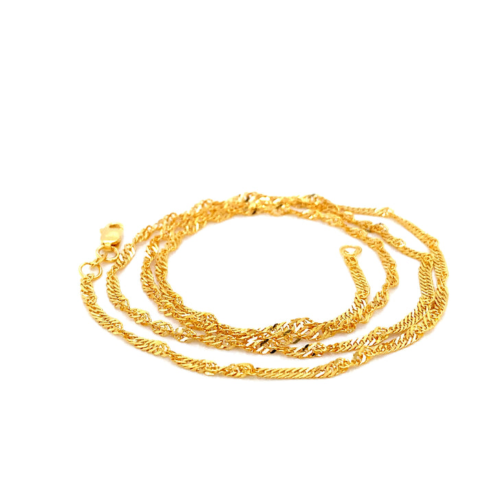 22K YG Link Chain-1pc