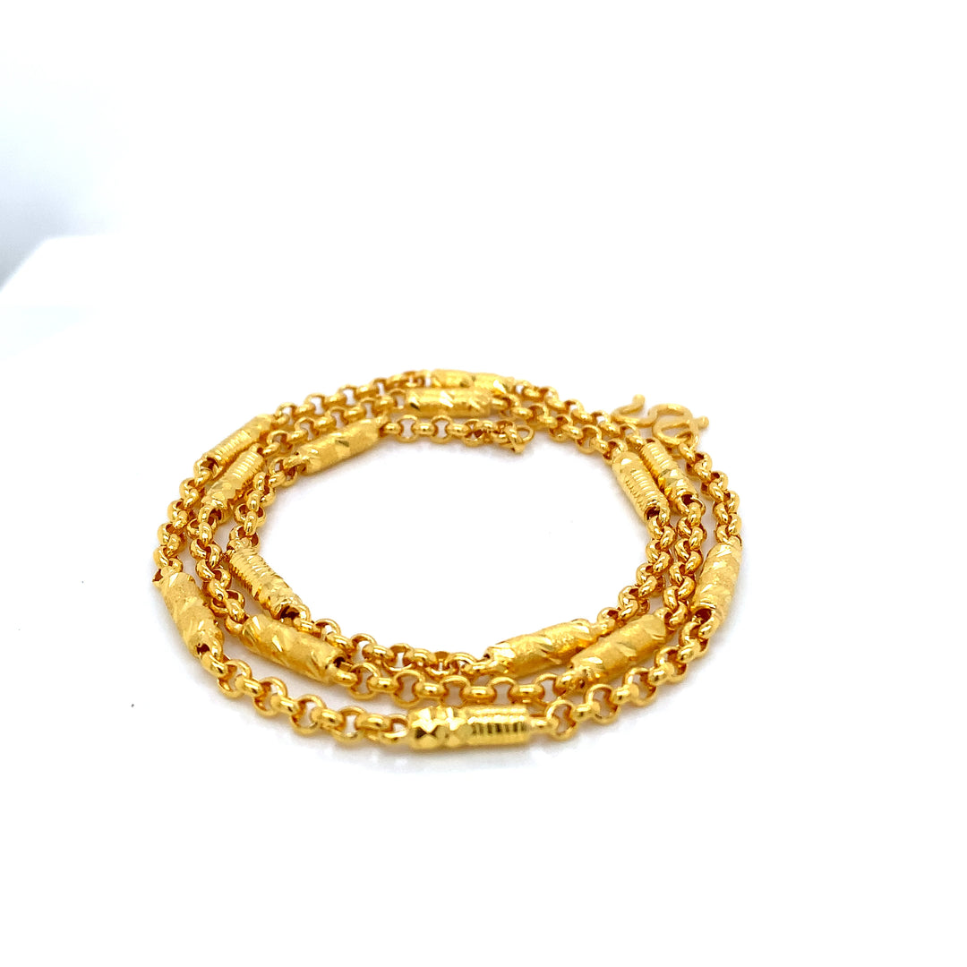 24K YG Fancy Chain-1pc
