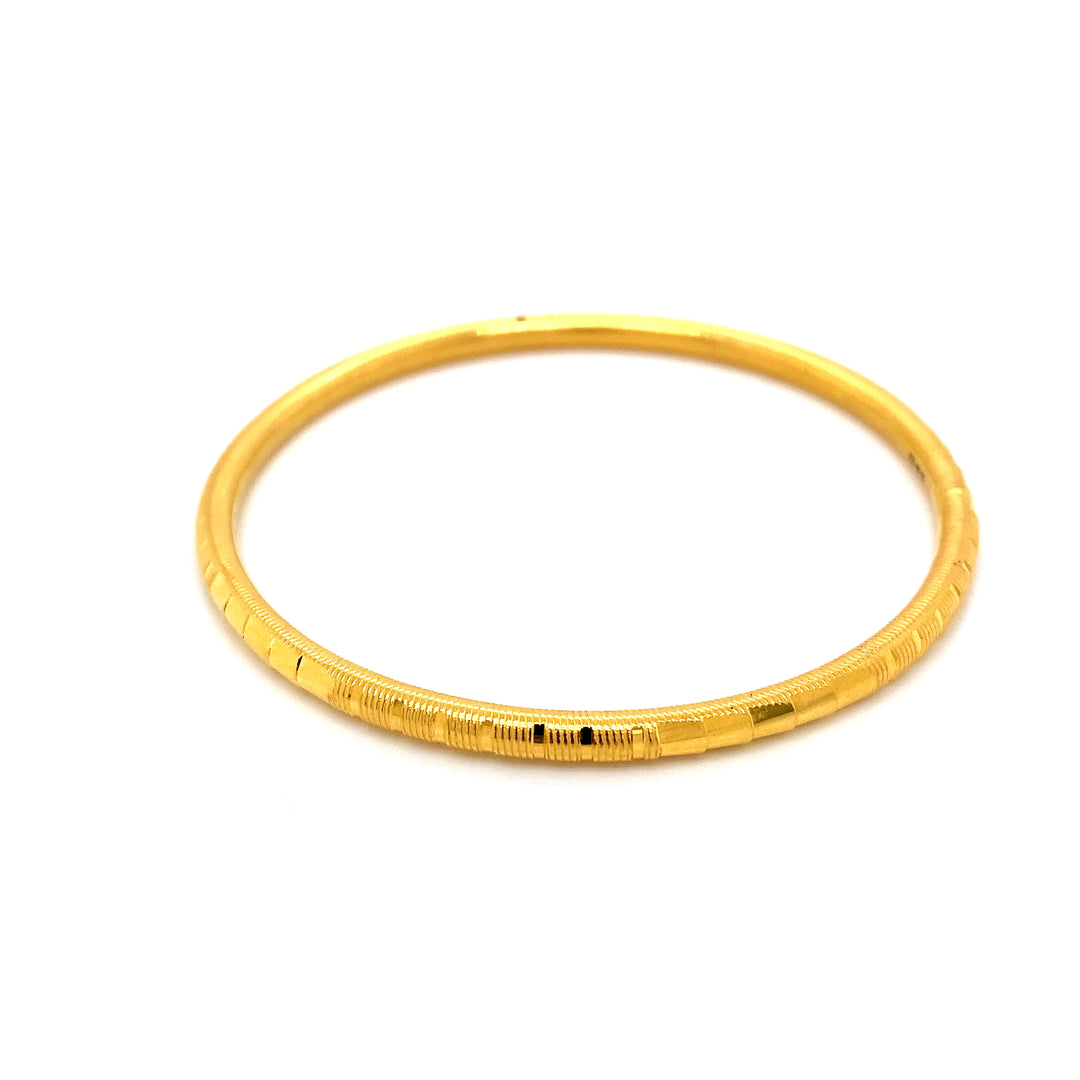 22K YG Solid Bangle-1pc