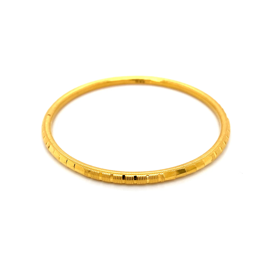 22K YG Solid Bangle-1pc