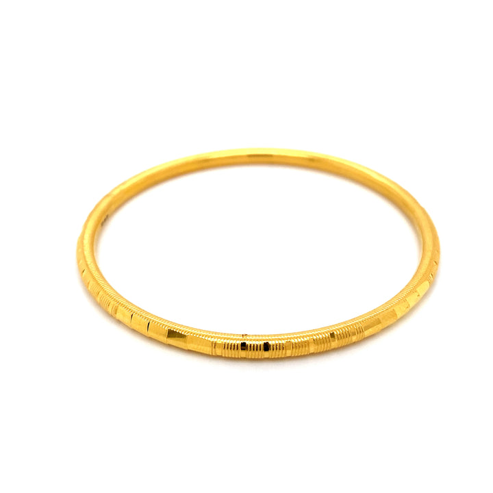 22K YG Solid Bangle-1pc