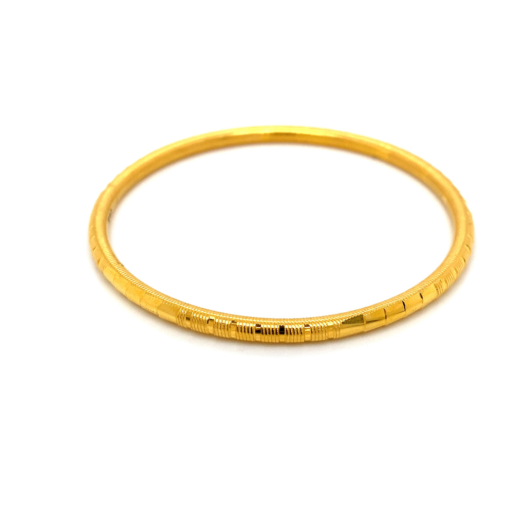 22K YG Solid Bangle-1pc