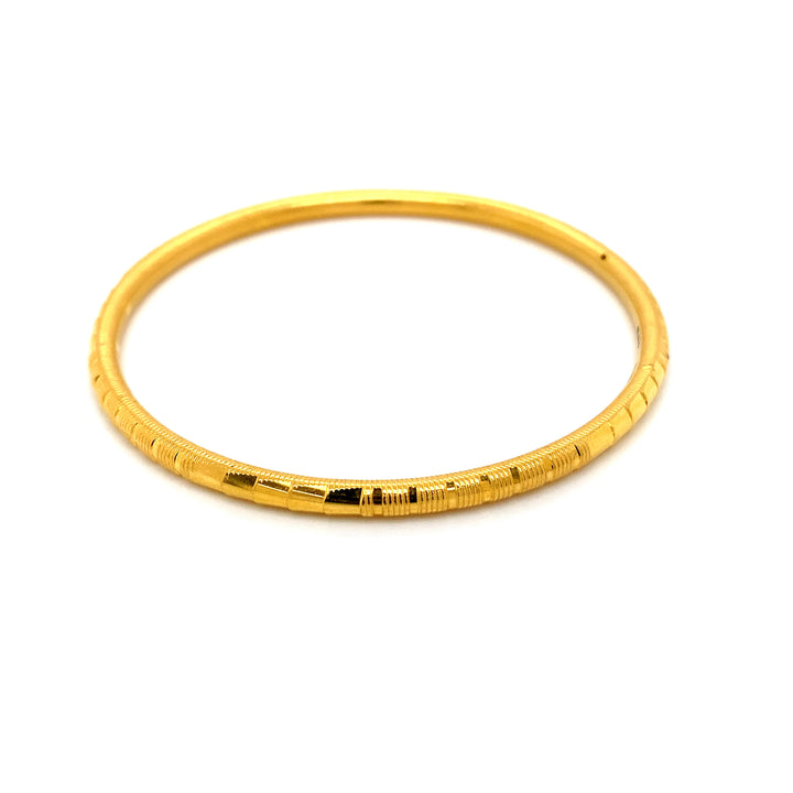 22K YG Solid Bangle-1pc