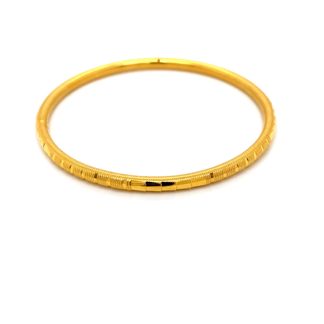 22K YG Solid Bangle-1pc
