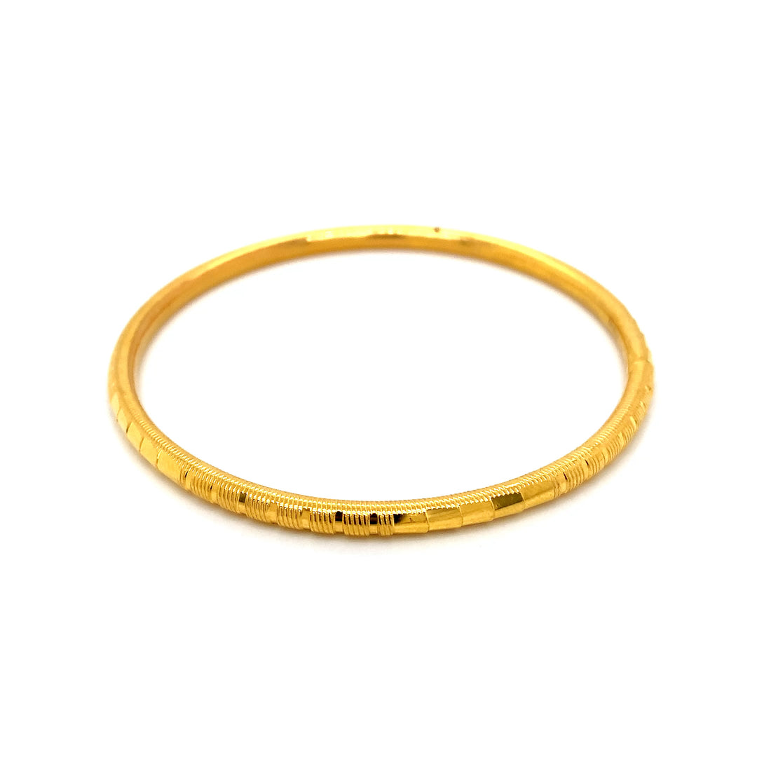 22K YG Solid Bangle-1pc