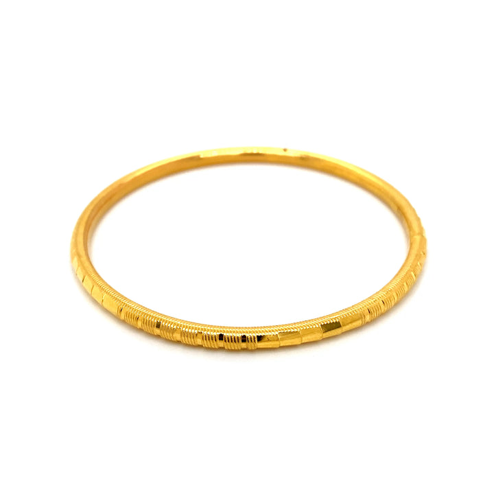 22K YG Solid Bangle-1pc