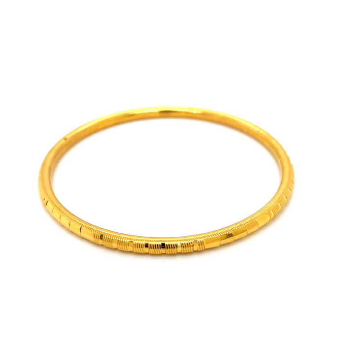 22K YG Solid Bangle-1pc