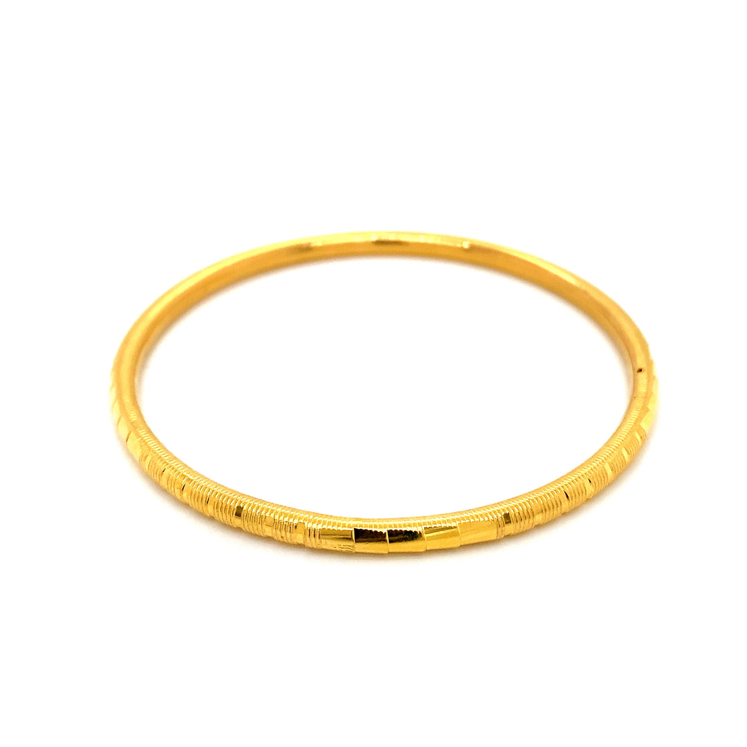 22K YG Solid Bangle-1pc