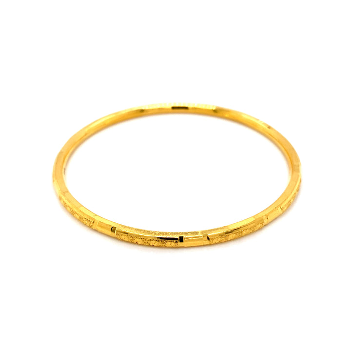 22K YG Solid Bangle-1pc