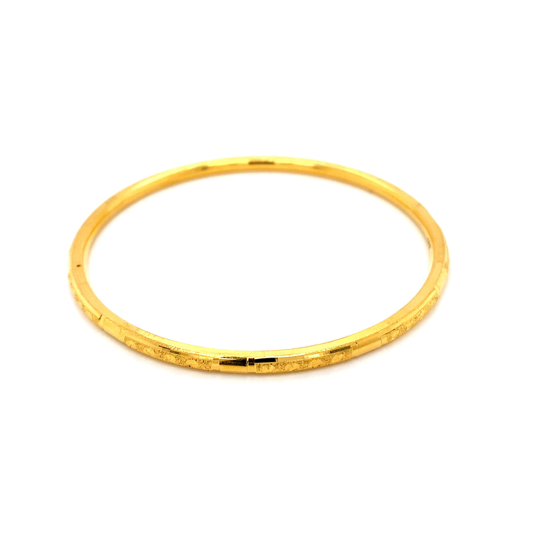 22K YG Solid Bangle-1pc
