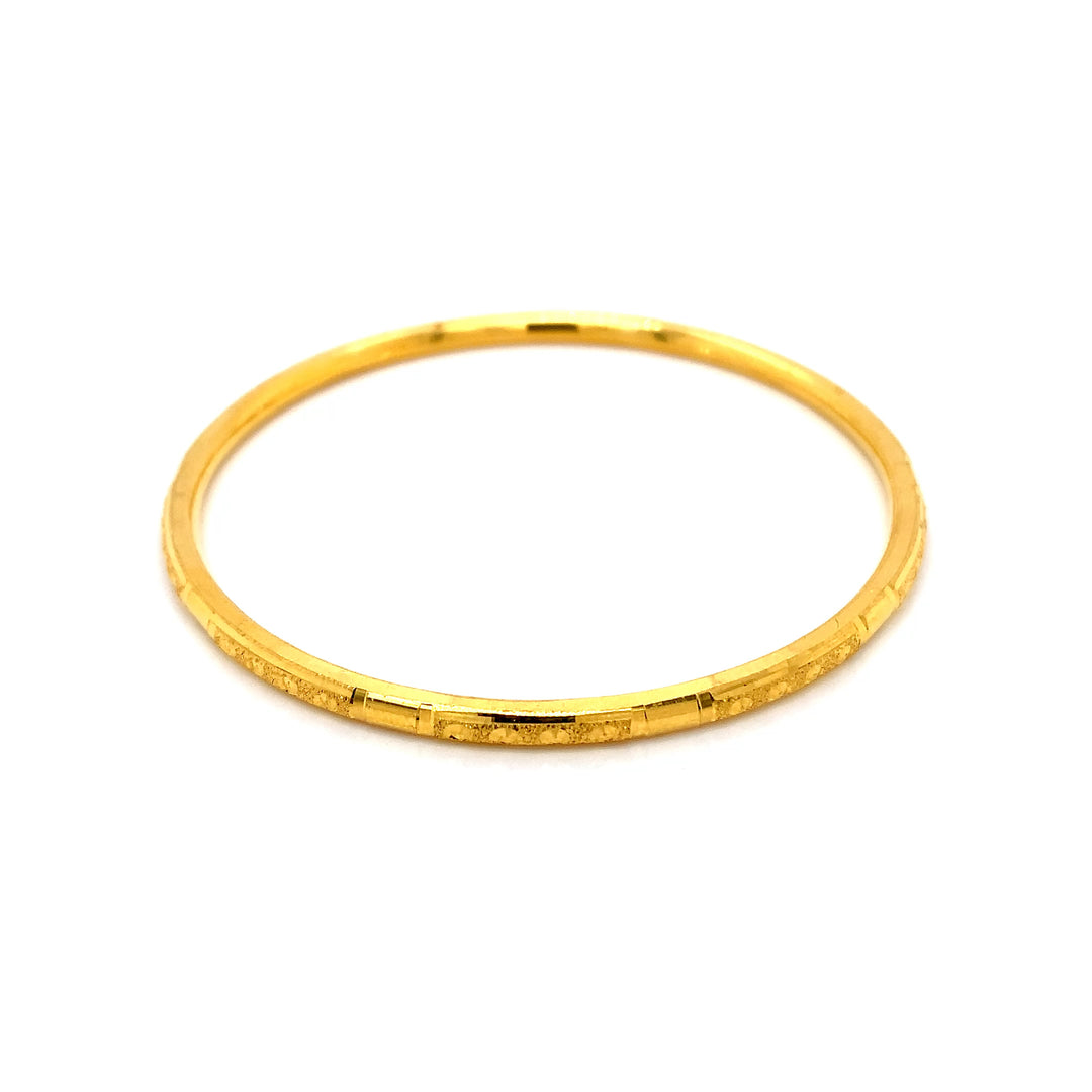 22K YG Solid Bangle-1pc