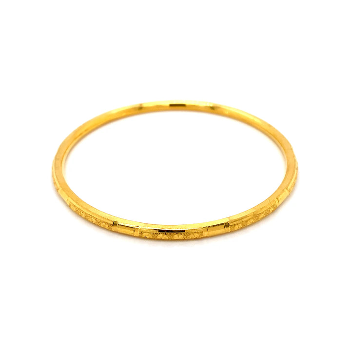 22K YG Solid Bangle-1pc