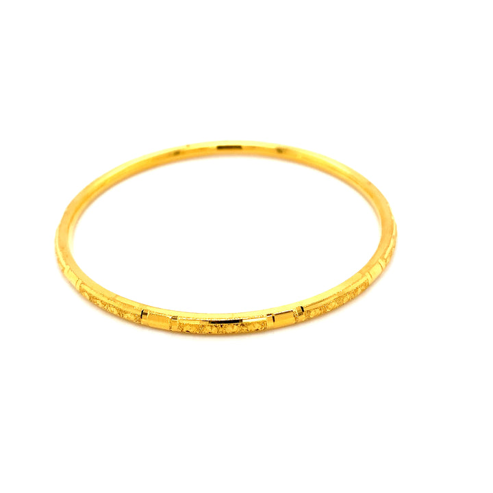 22K YG Solid Bangle-1pc