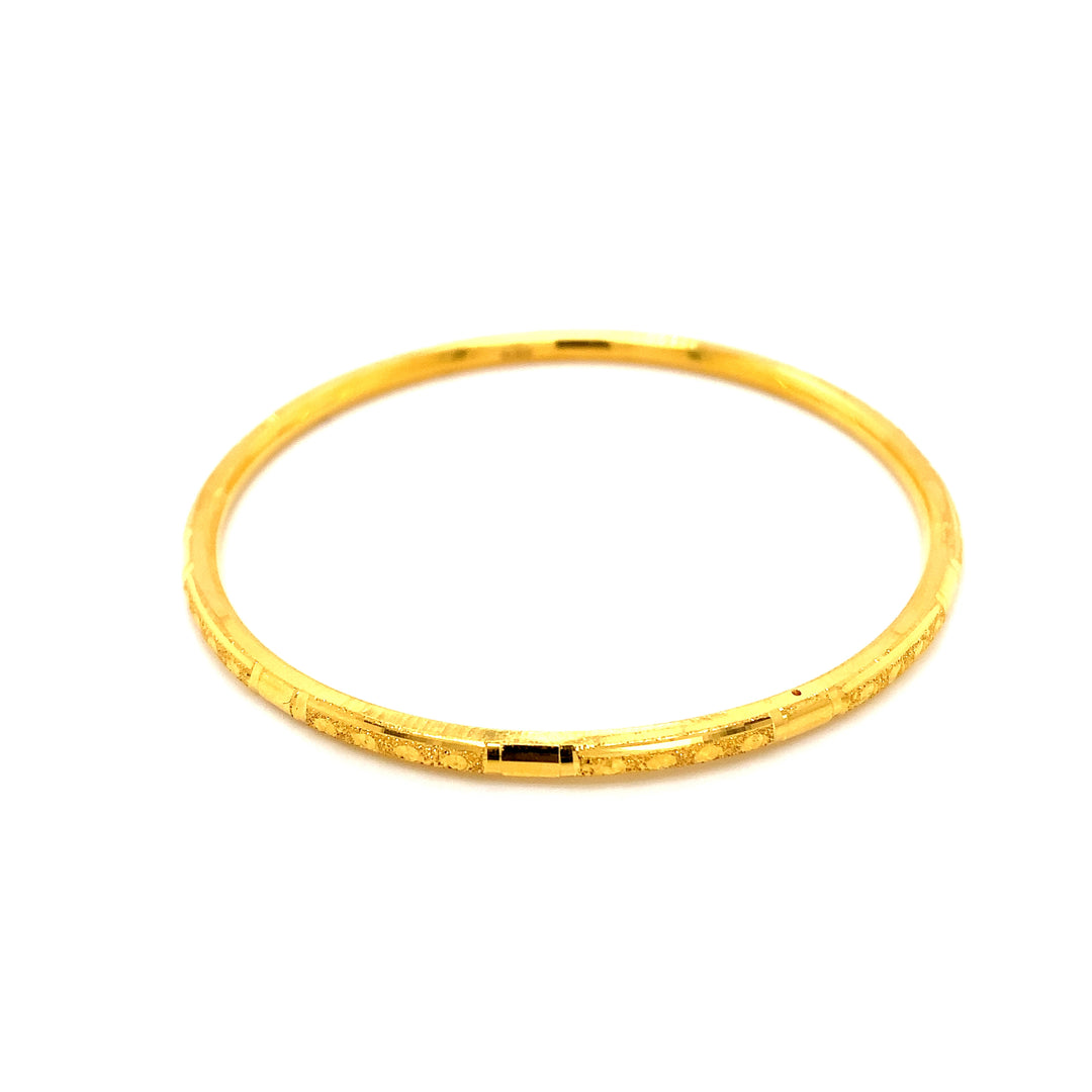 22K YG Solid Bangle-1pc